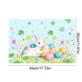 thumbnail image 2 of NIUBWJL Easter-themed Placemats With Rabbits And Easter Egg And Clovers Patterns Decorative Placemats For Holiday Parties, 2 of 5