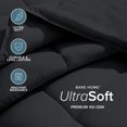 thumbnail image 3 of Bare Home Ultra-Soft 1800 Collection Down Alternative Comforter Duvet Insert - California King, Black, 3 of 8