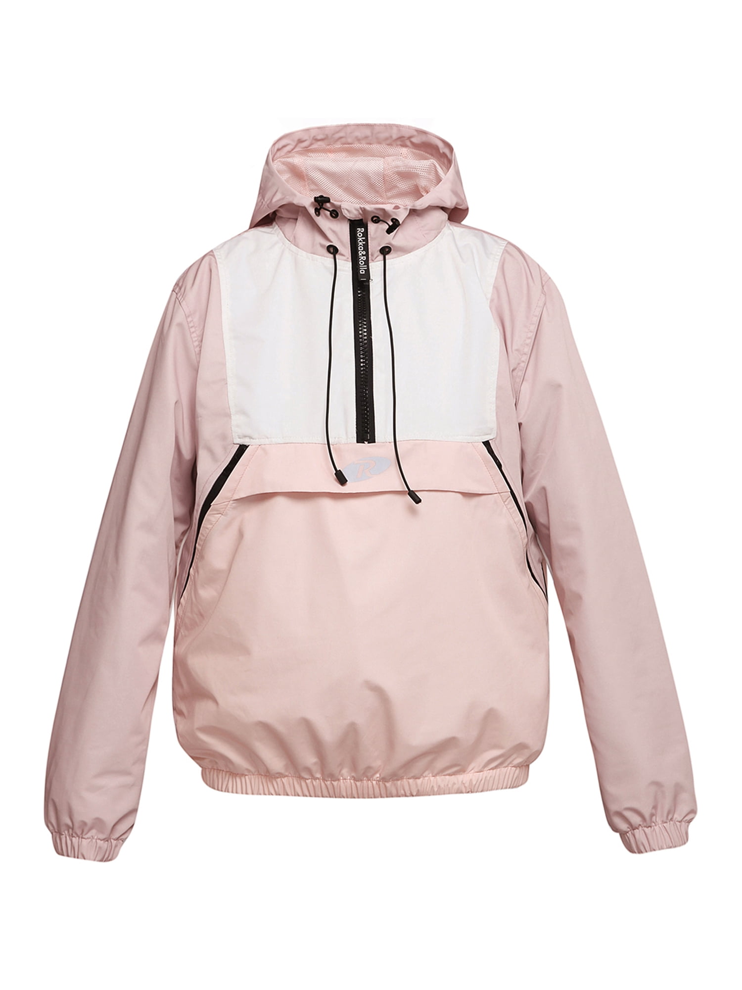 womens black windbreaker with hood