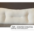 thumbnail image 2 of Iumwxz Ergonomic Orthopedic Pillow for Neck Pain Spine Alignment Cylindrical White 18.9 29 Inch Filled with 20% Soybean Fiber 80% Polyester Fiber Removable Breathable Cover Machine Washable, 2 of 9