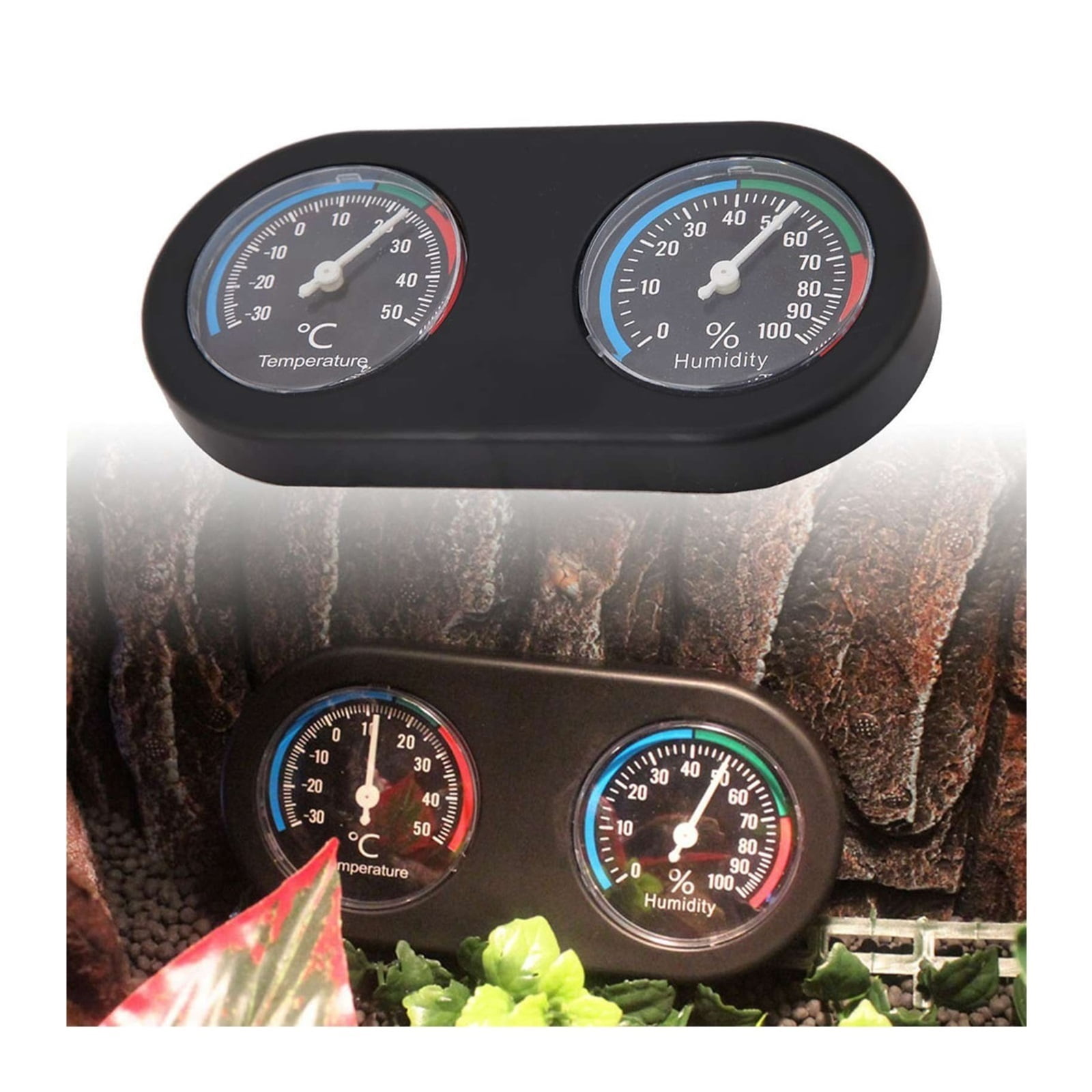 Hygrothermograph Reptile Hygrometer Mini Analog Temperature Humidity Meter Round Shape Thermometer ,Fast Response