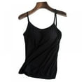 thumbnail image 6 of Women Padded Bra Camisole Top Vest Female Camisole With Built In Bra Black M, 6 of 9