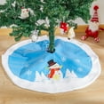 thumbnail image 6 of EWASWON Christmas Christmas Tree Skirt 36 Inch - Velvet, Embroidered Cute Santa Snowman, Adjustable, Multicolor, Easy Clean, Luxury Christmas Decor, 6 of 6