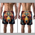 thumbnail image 3 of luoweisi Men's Beach Shorts Quick Dry Swim Trunks with Mesh Lining Bear L, 3 of 5
