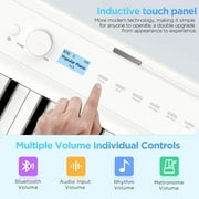 Terence V50 Electronic Piano White Folding Digital Piano Keyboard