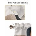 thumbnail image 7 of Boho Middle Century Tier Curtains 45 Inches Long, Abstract Modern Color Block Geometric Window Treatment Curtain Drapes, Window Half Privacy Curtains for Bedroom Bathroom, 42"x45", 2 Panels, 7 of 7