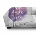 thumbnail image 3 of Live Laugh Love Soft Flannel Fleece Blanket, Wise and Happy Life Message on Watercolor Paintbrush Effects Print, Cozy Plush for Indoor and Outdoor Use, 50" x 70", Purple White Pink, by Ambesonne, 3 of 6