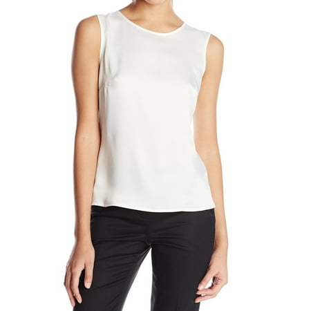 Charmeuse Tank - Kasper NEW White Womens Size Small PS Petite Charmeuse Tank Blouse
