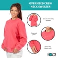 thumbnail image 6 of Kadi Women's Oversized Crew Neck Sweatshirt, Lipstick, Medium, 6 of 6