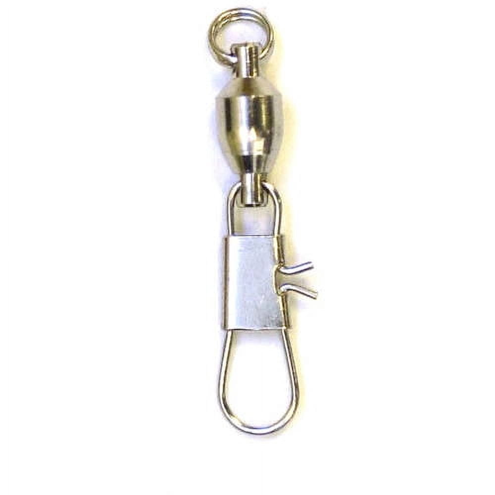 (4 pack) Eagle Claw Nickel Bearing Swivel with Interlock Snap, Size 1