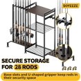 thumbnail image 2 of Fishing Rod Holder for Rods  Ground Stand Fishing Pole Holders for Garage  Vertical Fish Rod Rack for Tackle Box  Fishing Supplies a Display Fish Gear Storage  for Man, 2 of 7