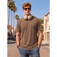 thumbnail image 2 of RICHCOIN T Shirts for Men Short Sleeve Crewneck Casual Top Vintage Washed Basic Loose Tees, 2 of 7