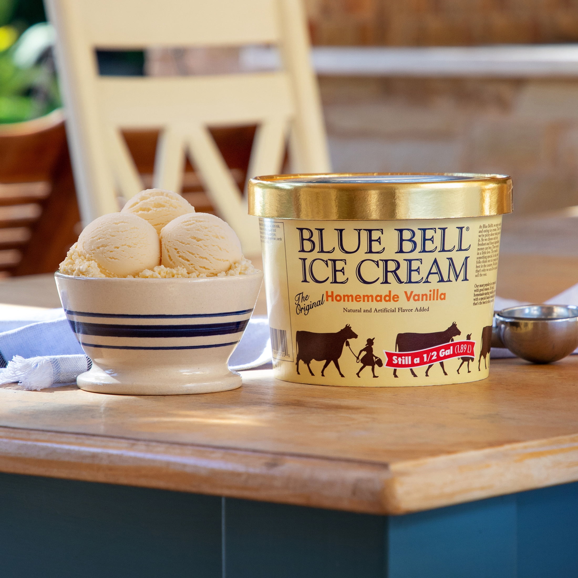 Blue Bell Homemade Vanilla Ice Cream Half Gallon, 64 fl oz