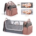 thumbnail image 5 of DERSTUEWE Baby Diaper Bag Backpack with Changing Station, Multifunctional Waterproof Portable Baby Bag for Travel, Pink, 5 of 8
