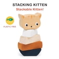 Mentari Toys - Stacking Kitten - 5pcs Wooden Animal Stacker Toddler Toy ...