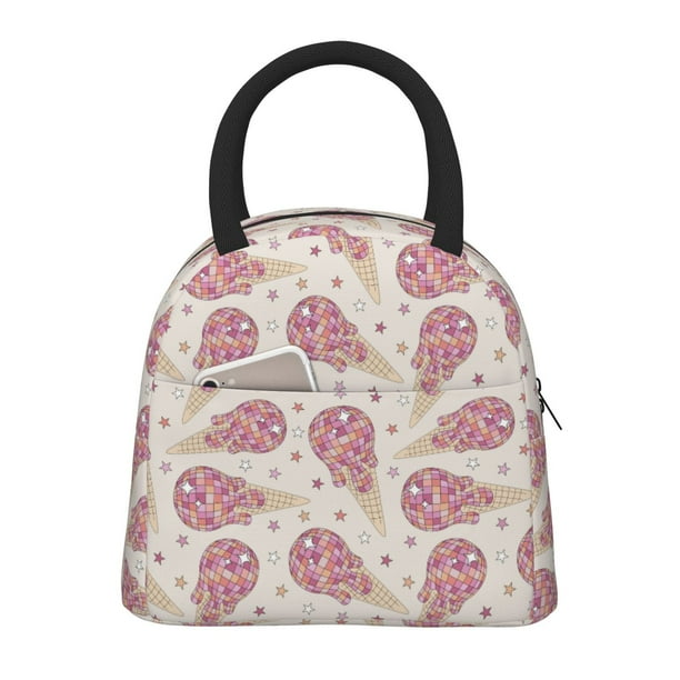 Disketp Sparkling Ice Cream Bolsa Térmica para Almuerzo, Lonchera con Abertura Amplia y Gran Capacidad, Organizador Reutilizable para Mujeres, Hombres y Adultos