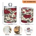 thumbnail image 3 of WOBOGO Red Rose Transparent Plastic Jar 2pcs Cotton Swabs Balls Pads Floss Stick Dispenser Bathroom Vanity Storage Organizer, 3 of 7