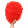 thumbnail image 4 of HPO | Adult Women's Super Size Jumbo Halloween Wig | Red| Breathable Capless Cap, 4 of 8
