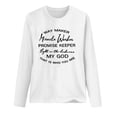 thumbnail image 2 of Trendfront Womens Faith Slogan Graphic T Shirts Crewneck Long Sleeve Religious Print Casual Fall Tee Tops for Women, 2 of 2