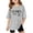 Grey, variant on Stylish Graphic Letter Print Tee Shirts For Girls Casual Comfortable Blend Fashion Top Tween Kids Summer Soft Comfy Cute Teen Basic Tees