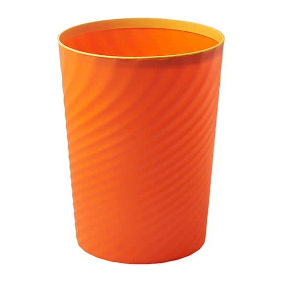 Small Trash Can, Plastic Wastebasket for Bathroom Kitchen, Modern Round Garbage Bin for Office Dorm Bedroom Laundry Room, Migroa Garbage Can Orange
