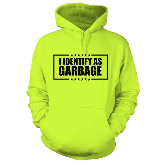 Identify as Garbage - Safety Yellow Hi Vis Hoodie