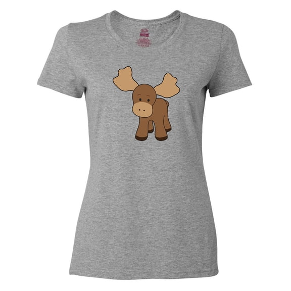 Inktastic Cute Moose Women's T-Shirt