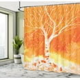 thumbnail image 5 of Ambesonne Orange Shower Curtain, Leafless Tree Autumn, 69"Wx84"L, Orange, 5 of 5