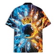 thumbnail image 4 of Magic Flame Bowling Hawaiian Shirts For Men Planet Fire Shirt Mens Hawaiian Shirts Short Sleeve Button Down Shirt Men, 4 of 7