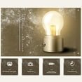 thumbnail image 4 of Graflsoa Vintage LED Night Light with Glass Shade, Metal Toggle Switch, 400mAh Rechargeable Battery, Energy-Saving Golden Bulb Lamp, 4 of 6