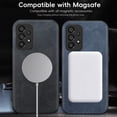 thumbnail image 6 of Allytechgroup Galaxy A53 5G Case, Magsafe Compatible Shockproof Vintage PU Leather Mangetic Back Cover Anti-Scratch Phone Case for Samsung Galaxy A53 5G, Blue, 6 of 10