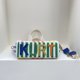 thumbnail image 5 of Bolso de mano de moda KURT GEIGER LONDON Bolso de lona de rayas de colores para mujer con cremallera, 5 of 5