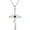 A.Red-Garnet-January, variant on JUSIP 925 Sterling Silver Cross Necklace for Women Men 5A CZ Birthstone Necklaces 14K Gold Plated or Rose Gold Necklace for Easter or Mother's Day