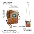 thumbnail image 2 of Crossbody Cowhair Purse Satchel Leather Teal Stone Tassel Tote, 2 of 11