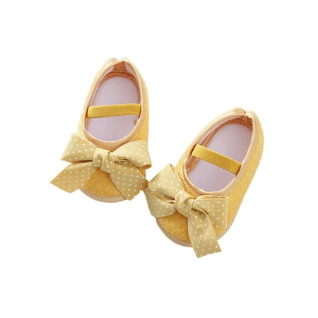 

Colisha Toddler Flats Prewalker Mary Jane First Walker Crib Shoes Wedding Cute Princess Dress Shoe Soft Sole Ginger Yellow 4C