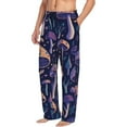 thumbnail image 2 of Fotbe Men'S Floral Hippie Mushroomsclassic Pajama Pants With Elastic Waist And Drawstring Pockets，Pajama Pants Mens Lounge Pants Super Soft, 2 of 9