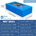 thumbnail image 3 of 2PC 48v 20ah Battery Lithium Battery Pack 48v Ebike Battery 1200W for Adult Electric Bike, 3 of 8