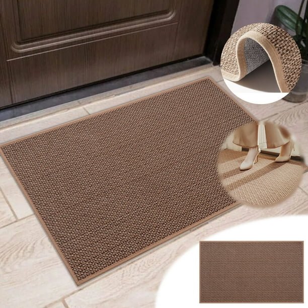 Alfombra absorbente de flores 40x60 cm - Felpudo antideslizante para la entrada, alfombra tejida que atrapa suciedad para entrada a casa, material TRP fácil de limpiar