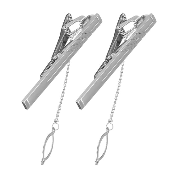 OUNONA 2 PCS Tie Chain for Men Hat Clips Business Formal Lapel Man