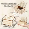thumbnail image 3 of Wooden Music Box, Mini Vintage Hand Crank Music Box Laser Engraved Music Box Perfect Fathers Day Gifts to Dad for Christmas, Anniversary, Birthday, Thanksgiving, 3 of 5