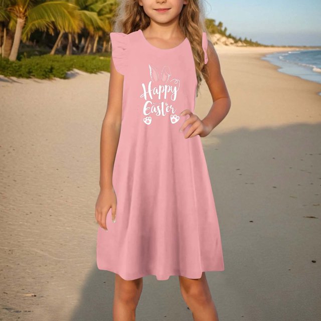 LOVZFMLL Robe Enfant Fille Sans Manches Robe Princesse Robe Queue de Fleurs Jupe Jupe en Tulle Robe Canonique