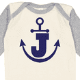 thumbnail image 4 of Inktastic Monogram J Nautical Anchor Boys or Girls Long Sleeve Baby Bodysuit, 4 of 5