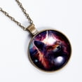 thumbnail image 2 of Fox Necklace Personalized Custom Photo Round Pendant Adjustable Stainless Steel Necklaces with Gift Box for Men Women Mothers Valentine's Jewelry Gift, 2 of 6
