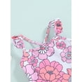 thumbnail image 6 of FEORJGP Toddler Baby Girls Onepiece Swimsuit Infant Sleeveless Ruffles Swimwear Floral Print Straps Beachwear Summer Beach Bathing Suit, 6 of 8