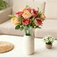 thumbnail image 6 of Danhjin Fake Flowers 13.39in for Valentine's Day, Rose and Multi-Headed Hand-Struck Bouquet for Gift Decoration, 6 of 6