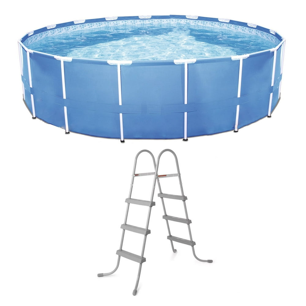Bestway Steel Frame Pool w/ Filter Pump & 36? Steel Pool Ladder w/ No