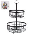 thumbnail image 3 of Cesta De Frutas De 2 Niveles Cestas De Verduras Elegantes Puesto De Decorativo Cuencos De Verduras De Hierro Cesta De Almacenamiento De Cocina Con Cable Cesta De Encimera Cesta De Almacenamiento Negro sonducket HA019918-00, 3 of 6