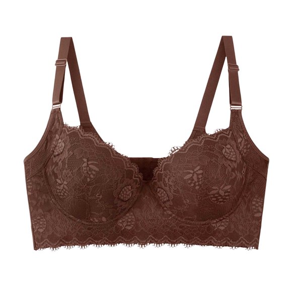 Gytharion Women's T Shirt Bras Plus Size Solid Color Adjustable Straps Smooth Cups Seamless Bras Comfortable Everyday Wireless Bras