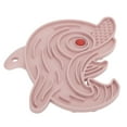 thumbnail image 3 of Alfombrilla para lamer con forma de delfín, comederos lentos, alfombrilla de alimentación para entrenamiento de rompecabezas para perros para gatos y perros pequeños y medianos (rosa), 3 of 12