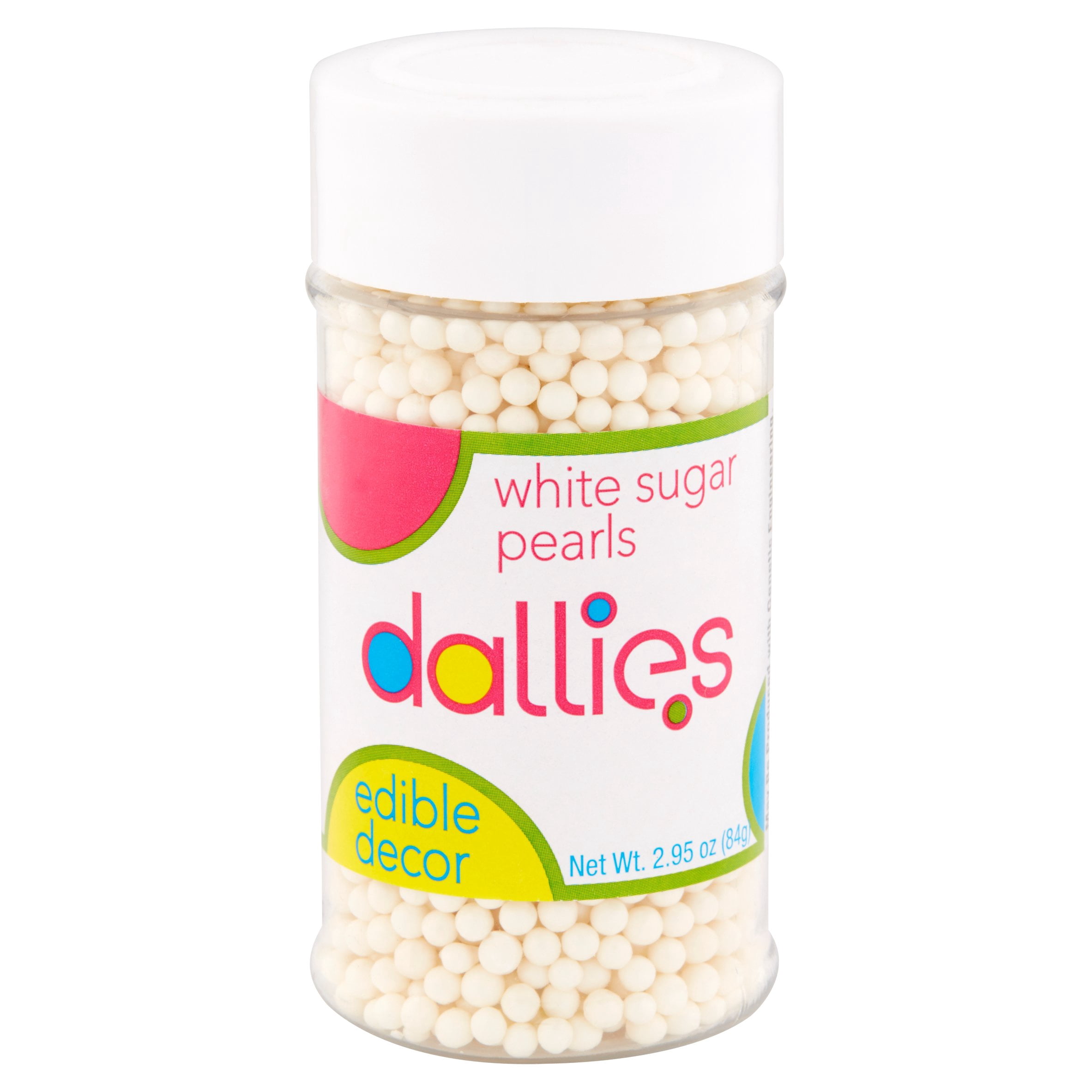 Dallies Mini White Sugar Pearls 2.95oz